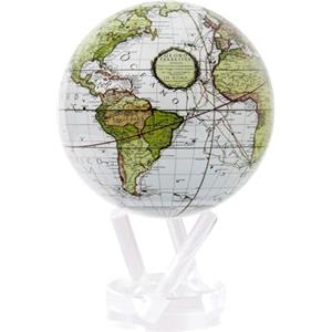 MOVA Globes Bianco Cassini Antico Signature (6") | Mappamondo Auto-Rotante a Energia Luminosa |Silenzioso, Senza Batterie né Fili |Decorazione da Scrivania o Idea Regalo Globo Spazio