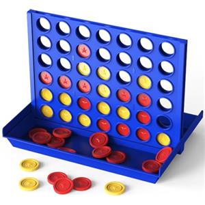 Pup Go 4 in Linea Formato Standard per Bambini di 3 Anni +, Gioco da Tavolo Classico per Famiglie, Gioco di Strategia Educativo Società, Portatile da Viaggio per 2 Giocatori, Pieghevole con 6 Pedine