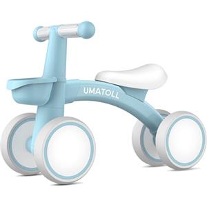 Umatoll Bicicletta Senza Pedali per 1 Anni, Bicicletta Equilibrio per Bambini 12-24 Mesi con Cestino, Giocattolo per Bici per i più Piccoli Baby, Primo Regalo di Compleanno (Azzurro)