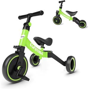 besrey Tricicli 5 in 1 Triciclo per Bambini da 1 a 5 Anni,Triciclo Senza Pedali,Bicicletta Senza Pedali,Verde