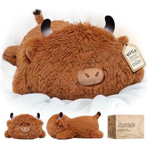 Mewaii Cuscino di Peluche Stitch Mucca delle Montagne Kawai Giocattolo Abbraccio Animali di Peluche Natale Compleanno Regalo per Ragazze Ragazzi Amici 33CM