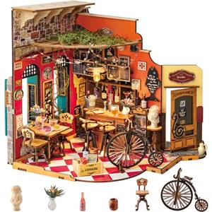 Rolife Kit Fai-da-te Casa Miniatura Cheers Bar Kit Modello per Adulti da Costruire Casa delle Bambole Miniatura Decorazione per la Casa Regalo di Compleanno