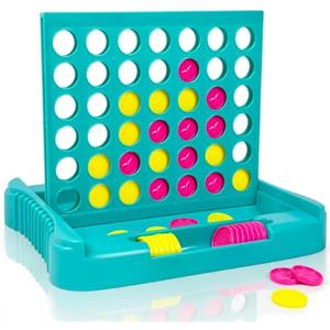 Pup Go ioco di Società 4 in Linea per Bambini e Adulti da 3+，Regali Natale per Bambina and Ragazzo, Gioco di Strategia Educativo da Tavolo, Portatile da Viaggio per 2 Giocatori, con 6 Pedine (Verde)