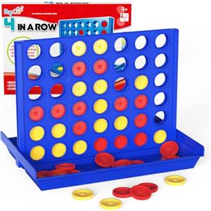Pup Go Giochi da Tavolo 4 in Linea Formato Standard per Bambini 3+ Anni, Regali Natale per Bambina and Ragazzo, Classico Gioco di Società Familiare, Portatile da Viaggio per 2 Giocatori