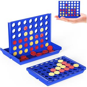 Pup Go 4 in Linea Mini per Bambini di 3 Anni +, Regali Natale per Bambina and Ragazzo, Gioco da Viaggio Perfetto, Educativo Classico Ideale per Auto, Aereo, Treno, Gioco di Strategia Portatile