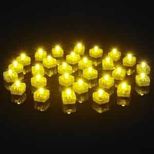 AUAUY 30PZ Mini LED a Palloncino Luci, Piazza Lampada a Palloncino Lampeggianti, Mini Luci LED Impermeabili, per Matrimonio Compleanno Halloween Festa di Natale Capodanno Decorazione, (Bianco Caldo)