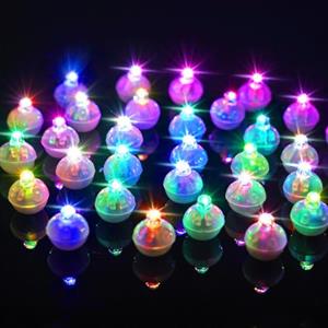 AUAUY 30PZ Mini LED a Palloncino Luci, Rotondo Lampada a Palloncino Lampeggianti, Mini Luci LED Impermeabili, per Matrimonio Compleanno Halloween Festa di Natale Capodanno Decorazione, (Colorato)