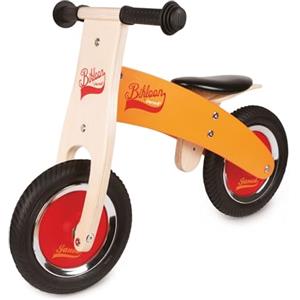 Janod - Little Bikloon la mia Prima Bicicletta (Legno), Senza Pedali, per Acquisire Autonomia e Imparare A Stare in Equilibrio, Colore: Arancione e Rosso - da 2 Anni in su, J03263