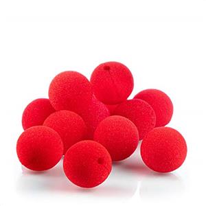 com-four® 12x nasi da clown in schiuma - finti nasi in rosso per costumi, Ø 5 cm, per costumi in maschera, carnevale o altre feste a tema (rosso 12)