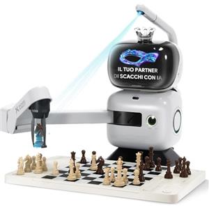 Sense Robot Scacchiera Robotica con IA e Braccio Robotico - 25 Livelli, 1200+ Esercizi, Trainer Finali, Replay Partite, Coaching Vocale, Integrazione Lichess, App Sync, Per Tutti i Livelli