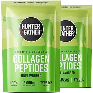 Hunter & Gather Collagene alla Vaniglia 300g I Peptidi di Collagene di tipo 1 e tipo 3 da Bovini Allevati a Pascolo I Senza latticini I Per capelli, pelle, unghie, muscoli