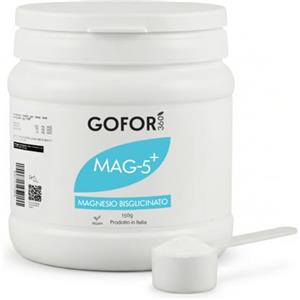 GOFOR360 MAG 5+ Magnesio Bisglicinato in Polvere — Formula con Vitamina B6 e C - Magnesio in Polvere per Stanchezza Muscoli e Rilassamento - 300 g