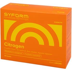 syform CITROGEN, Tonico energetico, Creatina citrato ad alta biodisponibilità, Aminoacidi, Senza Glutine, Senza Lattosio, 20 BUSTE LIMONE