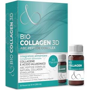 Ambioph Collagene da Bere - Collagene e Acido Ialuronico, Biotina, Msm & Vitamina C. Collagen Idrolizzato, in Sinergia con ABC collagen stimulator Peptide, Collagen per ossa e articolazioni. Colageno Donna