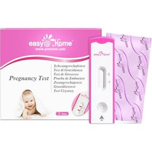Easy@Home 10 Test di Gravidanza HCG Cassetta: Alta Sensibilità 10 mIU/mL - Risultati Rapidi in 5 Minuti