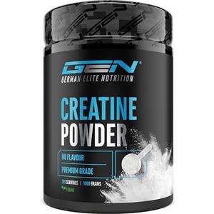 GEN GERMAN ELITE NUTRITION Creatina in Polvere - 500 g - Creatina Monoidrato in Polvere - Solubilità Ottimale e Microfine - Vegan - 146 Usi