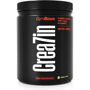 GymBeam - Crea7in: Miscela di Creatina Monoidrato e Creatina in Polvere, Multicomponente con 7 Tipi di Creatina, L-Citrullina, Ginseng Siberiano per Massimizzare le Prestazioni (600 g, Green Apple)