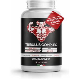 TRICO HAIR ITALY Testosterone Uomo - Maca Nera Peruviana + Tribulus Terrestris + L-Arginina -testosterone - Integratore Uomo Energia, Forza e Resistenza - 150 Capsule Alta Potenza