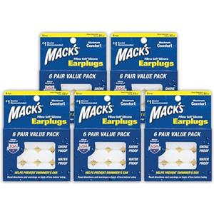 Mack's Pillow - Tappi per le orecchie in morbido silicone, 5 confezioni (30 paia)