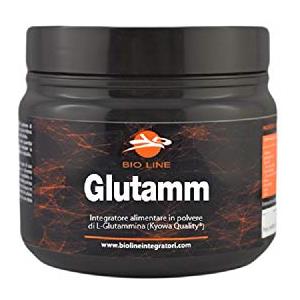 Laboratori Bio Line GLUTAMM POLVERE 250 g, Integratore alimentare di L-Glutammina Kyowa® Quality