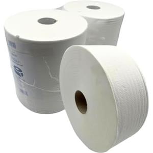 Glücksblatt Rotolo di carta igienica maxi a 2 strati, 6 rotoli da 400 metri, cellulosa fresca, assorbente, resistente agli strappi, carta igienica super morbida