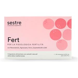 Sestre Fert Concepimento | Integratore per la Fertilità Femminile con Acido Folico Attivato | Regolarizza le Funzioni Ormonali | Ricco di Estratti Brevettati Made in Italy | 60 Compresse