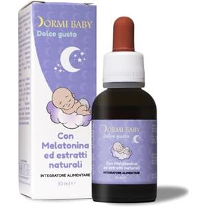 TRICO HAIR ITALY Melatonina Bambini Pura in Gocce aiuta a Dormire la Notte. Doppia azione Camomilla calma Coliche.Integratore Alimentare Naturale efficace per jet lag. Sonno sicuro neonati