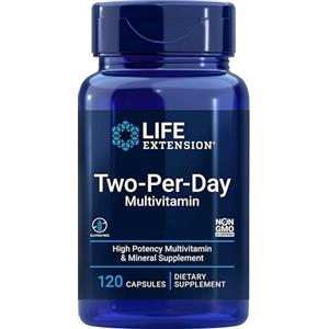 Life Extension, Multivitamin Two per Day, 120 Capsule, Testato in Laboratorio, Senza Glutine, Senza Soia, Non OGM