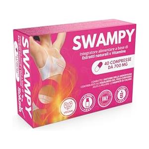 SOLUSIA Swampy Integratore Menopausa, elimina gonfiore sudorazione vampate stanchezza, regolarizza attività ormonale con Passiflora Kudzu Garcinia Cambogia Cimifuga Trifoglio rosso Agnocasto Vitamine