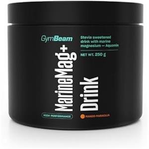 GymBeam Marine Mag+ Drink - Polvere di magnesio e vitamina B6, aiuta a ridurre la fatica, supporta il sistema nervoso e il sistema immunitario, vegano, addolcito con stevia, polvere solubile, 250 g
