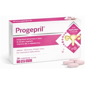 NAMED NATURAL MEDICINE NAMED Progepril Integratore Alimentare Naturale per Benessere Femminile | Dioscorea, Agnocasto e Damiana | Supporto per Ciclo Mestruale e Menopausa | Integratori Stanchezza e Vitalità | 28 Compresse