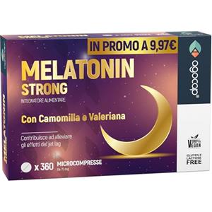Agocap Melatonina per dormire con Camomilla e Valeriana. Melatonina forte, 1 mg con 360 minicompresse. Integratori per dormire, Melatonina Pura, regola ciclo Sonno-Veglia e riduce sintomi del Jet Lag. Agocap
