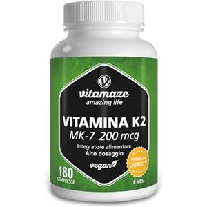 Vitamaze - amazing life Vitamina K2 Gocce, ad Alta Dose di Vitamina K2 per Giorno, MK-7 Menachinone Vegano & Liquido (> 99% Forma Tutto Trans), 50ml (1700 Gocce), Elevata Biodisponibilità, Nessun Additivo Inutile