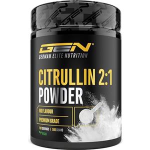 GEN GERMAN ELITE NUTRITION L-citrullina DL-malato 2:1 - polvere 500 g - Da fermentazione vegetale - Amminoacido ad alta purezza, vegano - Solubilità ottimale e senza additivi