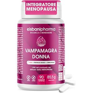 CISBANI PHARMA Vampamagra Menopausa Integratori, Regola l'Attività Ormonale grazie a Trifoglio Rosso, Cimicifuga e Soia - Riduce i Disturbi come Sudorazioni - 90 compresse