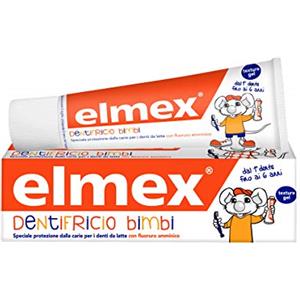 elmex Dentifricio Bimbi 0-6 Anni, con Concentrazione Ridotta di Fluoruro Amminico, Protezione Anticarie Speciale per i Denti da Latte, 0% Coloranti, 50 ml