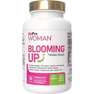 LP Woman Vital Vitamine per capelli con Biotina, Anticaida Capelli Donna Blooming Up - Biotina Capelli Pelle e Unghie + Collagene Peptidi + Glucosamina Condroitina - Collagene Idrolizzato Puro con Zinco e