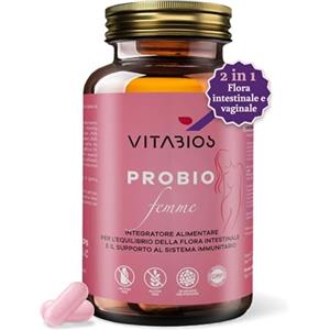 Healup PROBIOTICO FLORA INTESTINALE + VAGINALE - 90 CAPSULE (FORMULA 2 IN 1) Probiotici per Intestino Donna + Flora Intima | Fermenti Lattici Probiotici | Zinco + Vitamina B6 | 30 miliardi UFC