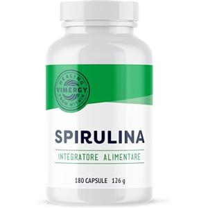 Vimergy Spirulina Capsules, 30 Dosi - Facile da Digerire - Spirulina in Capsule - Integratore Vegano - Senza Antiagglomeranti, Riempitivi o Coloranti - Senza OGM e Senza Glutine (180 Capsule)