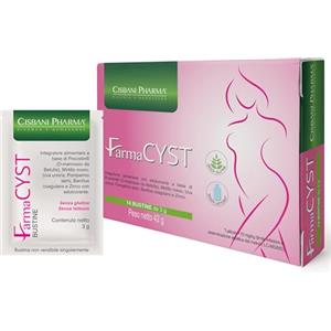 CISBANI PHARMA FarmaCyst, D Mannosio Puro, Mirtillo Rosso e Semi di Pompelmo, Trattamento per Cistite donna con Fermenti Lattici e Zinco, Integratori 14 bustine