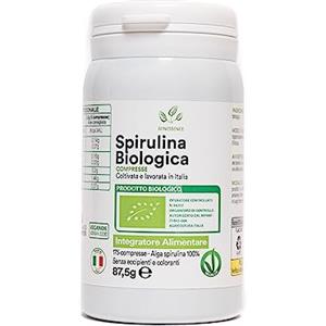 Benessence - Spirulina biologica coltivata e lavorata in Italia - azione di sostegno e ricostituente - 175 compresse - 35 giorni di integrazione