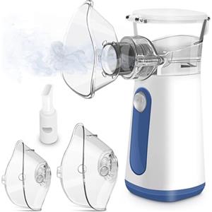 TEMPO DI SALDI Aerosol Portatile Silenzioso e compatto con Alimentazione USB. Macchina Aerosol Adulti e Bambini leggero e facile da utilizzare. Mesh Nebulizer da Viaggio, efficiente e veloce