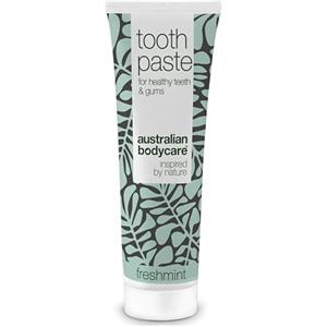 Australian Bodycare Dentifricio Tea Tree Oil e Menta Fresca - 75 ml | Elimina i batteri | Cura quotidiana di parodontite e sangue alle gengive | Rimuove l'alito cattivo | Con silice per ottenere denti più bianchi e sani
