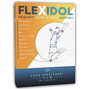 BALANCE FEEL YOUR SELF FLEXIDOL® | Glucosamina Condroitina | Integratore per dolori articolari e muscolari con MSM, Artiglio del Diavolo, Boswellia Serrata, Curcuma, Aloe, Manganese, Vitamina D3 | 48 cpr