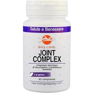 Laboratori Bio Line JOINT COMPLEX - Integratore Utile per le Articolazioni a Base di Glucosamina Condroitina e Boswellia Alto Dosaggio (60 Compresse) Aiuto per Cartilagine ed Articolazioni