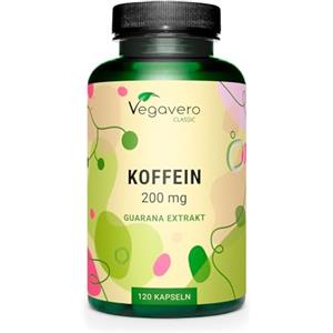 Vegavero Caffeina Naturale | 200 mg | Premium: da Guaranà dalla Spagna | Effetto Duraturo | Energia, Concentrazione e Metabolismo | Pre Workout Naturale | Vegan | Vegavero®