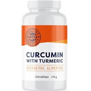 Vimergy Curcumin with Turmeric, 90 Dosi - Curcumina e Curcuma Capsule Liquide - Integratore Curcuma e Curcumina - Vegane, Senza OGM e Senza Glutine (270 Capsule)