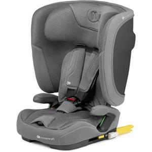 kk Kinderkraft Kinderkraft FIX2GO Seggiolino per bambini i-Size, 76-150 cm, Isofix, Top Tether, saferide sensor, fino a ca. 12 anni, sistemi di sicurezza, rivestimenti di alta qualità, reclinabile, Grigio