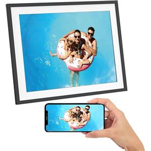 AgfaPhoto AGFA PHOTO - Cornice Digitale 17" ad Alta Risoluzione con Touch Screen, Wi-Fi, Memoria 32 GB, Condivisione Istantanea di Foto e Video - Modello Realiview - Nero