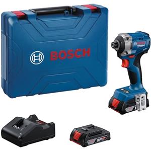 Bosch Professional 18V System Avvitatore con percussione a batteria GDR 18V-215 (incl. 2 batterie GBA 18V 2.0Ah, caricabatteria GAL 18V-20, MPP Case)
